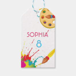 アート絵画パーティー誕生日ラベル ギフトタグ