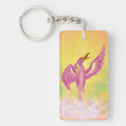 アート絵画ファンタジーの中国のフェニックス・ライジング キーホルダー (正面)