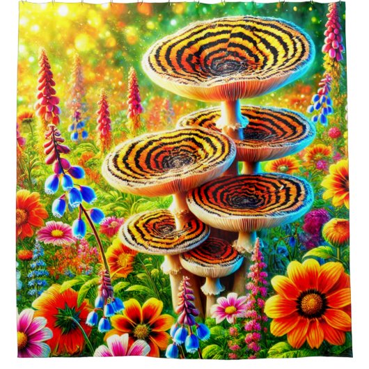 アート茸 シャワーカーテン (正面)