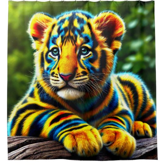 アート虎 シャワーカーテン (正面)