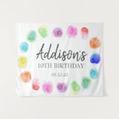 アート誕生日ウェルカム絵を描誕生日タペストリー タペストリー (正面(横))