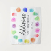 アート誕生日ウェルカム絵を描誕生日タペストリー タペストリー (正面)