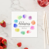 アート誕生日ナプキンス絵を描誕生日紙ナプキンス スタンダードカクテルナプキン (インサイチュ)