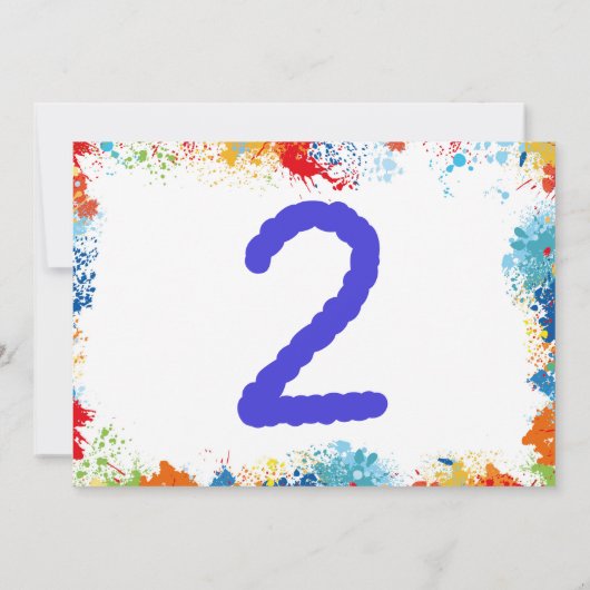 アート誕生日パーティーへの招待（写真あり） 招待状 (裏面)