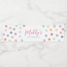 アート誕生日パーティー ペットボトルラベル