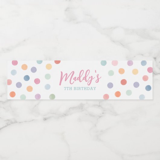 アート誕生日パーティー ペットボトルラベル (シングルラベル)