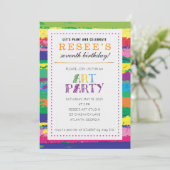 アート誕生日パーティー 招待状 (スタンド正面)