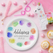 アート誕生日プレート、絵を描誕生日紙プレート ペーパープレート (パーティー)