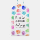 アート誕生日メッセージカード絵を描誕生日メッセージカード ギフトタグ (正面)