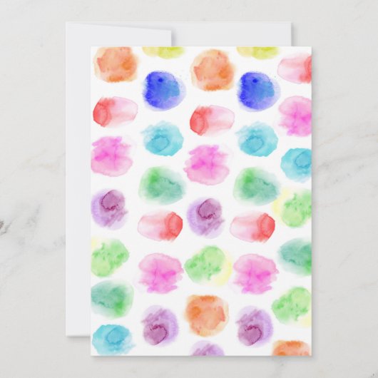 アート誕生日招待状絵を描、誕生日招待状、イン 招待状 (裏面)