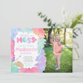 アート誕生日招待状 招待状 (スタンド正面)