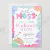 アート誕生日招待状 招待状 (正面)