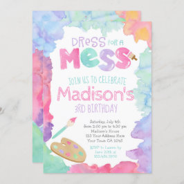 アート誕生日招待状 招待状