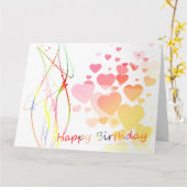 アート誕生日 カード (黄色い花)