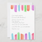 アート誕生日 招待状 (正面)