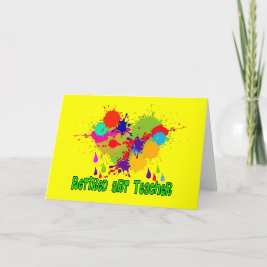 アート退職した先生の贈り物 カード (正面)