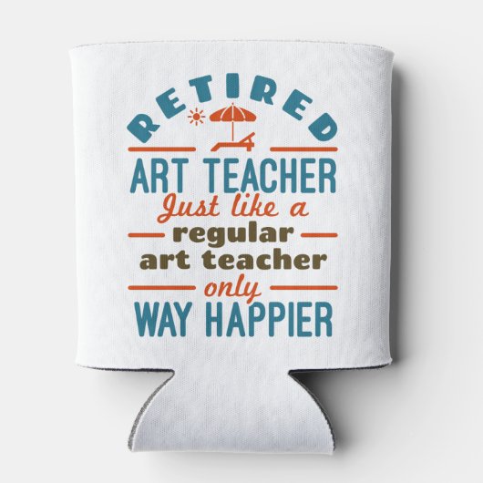 アート退職した先生退職幸福おもしろい者 缶クーラー (裏面)