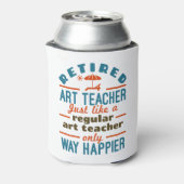 アート退職した先生退職幸福おもしろい者 缶クーラー (缶裏面)