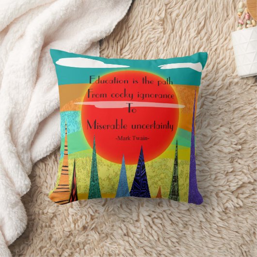 アート退職した先生 クッション (ブランケット)