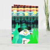 アート雪だるまデザカラフルイナー シーズンカード (裏面)