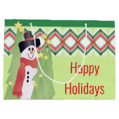 アート雪だるま ラージペーパーバッグ (裏面)