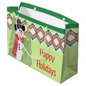 アート雪だるま ラージペーパーバッグ (裏面アングル)