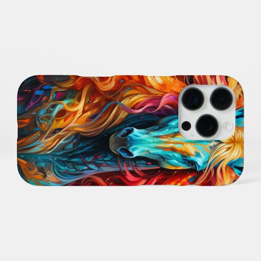 アート馬 iPhoneケース (裏面横)