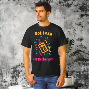 アート鮮やかポップ・アートのグラフィックTシャツの再充電 Tシャツ