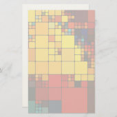 アート鮮やか抽象芸術虹の幾何学模様 便箋 (正面/裏面)