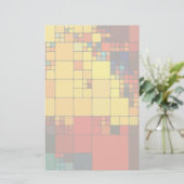 アート鮮やか抽象芸術虹の幾何学模様 便箋 (スタンド正面)