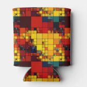 アート鮮やか抽象芸術虹の幾何学模様 缶クーラー (裏面)