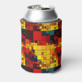 アート鮮やか抽象芸術虹の幾何学模様 缶クーラー (缶裏面)