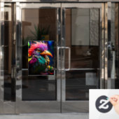 アート鳥 ウィンドウサイン (オフィスドア)