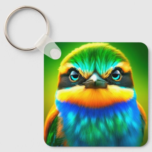 アート鳥 キーホルダー (正面)