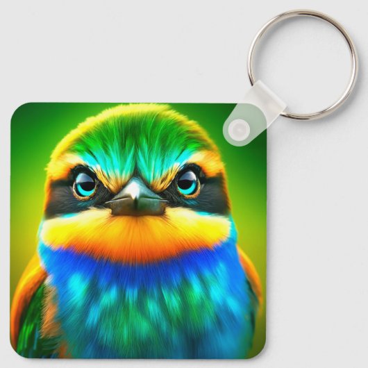 アート鳥 キーホルダー (裏面)