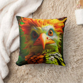 アート鳥 クッション (ブランケット)