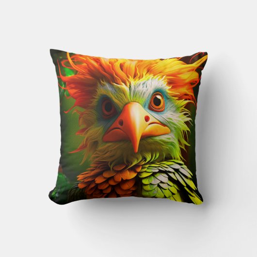 アート鳥 クッション (正面)