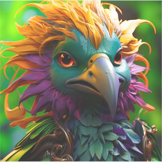 アート鳥 シール (正面)