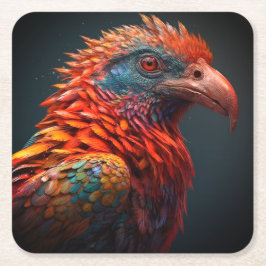 アート鳥 スクエアペーパーコースター