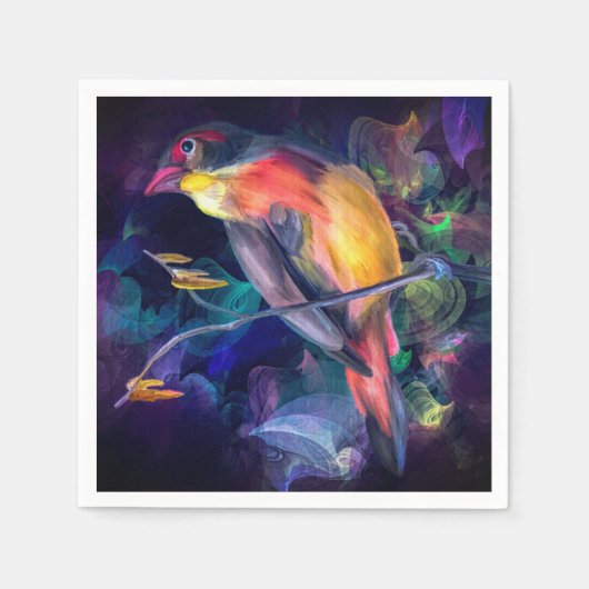 アート鳥 スタンダードカクテルナプキン (正面)