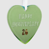 アート26結婚周年 オーナメント (正面)