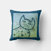 アート、かわいい猫クリップアート クッション (裏面)