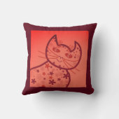 アート、かわいい猫クリップアート クッション (裏面)