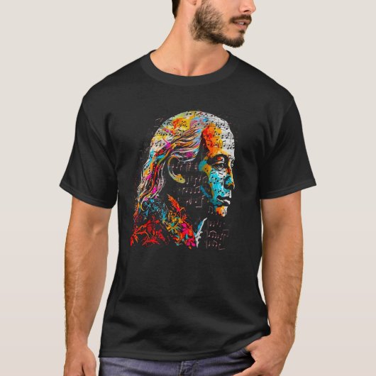 アート アントニオ・ヴィヴァルディ 作曲家 Tシャツ (正面)