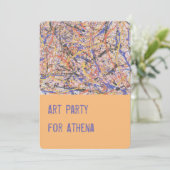 アート アーティスティック アーティスト ペイント パーティー ご招待 招待状 (スタンド正面)