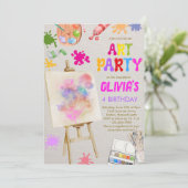 アート・イン・パーティー誕生日 招待状 (スタンド正面)