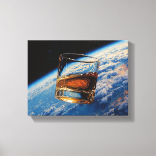 アート・オブ・ウィスキー:宇宙にて (絵画 No. 2) キャンバスプリント
