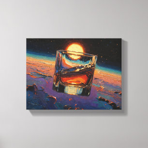アート・オブ・ウィスキー:宇宙にて (絵画 No. 3) キャンバスプリント