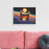 アート・オブ・ウィスキー:宇宙にて (絵画 No. 3) キャンバスプリント (インサイチュ (リビング))