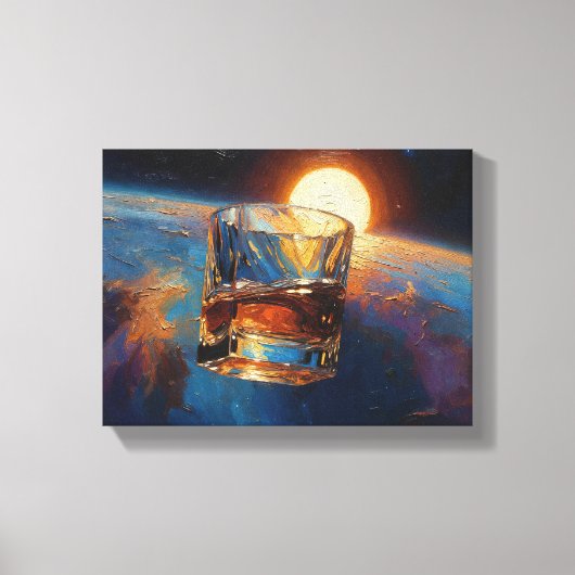 アート・オブ・ウィスキー:宇宙にて (絵画 No. 5) キャンバスプリント (正面)